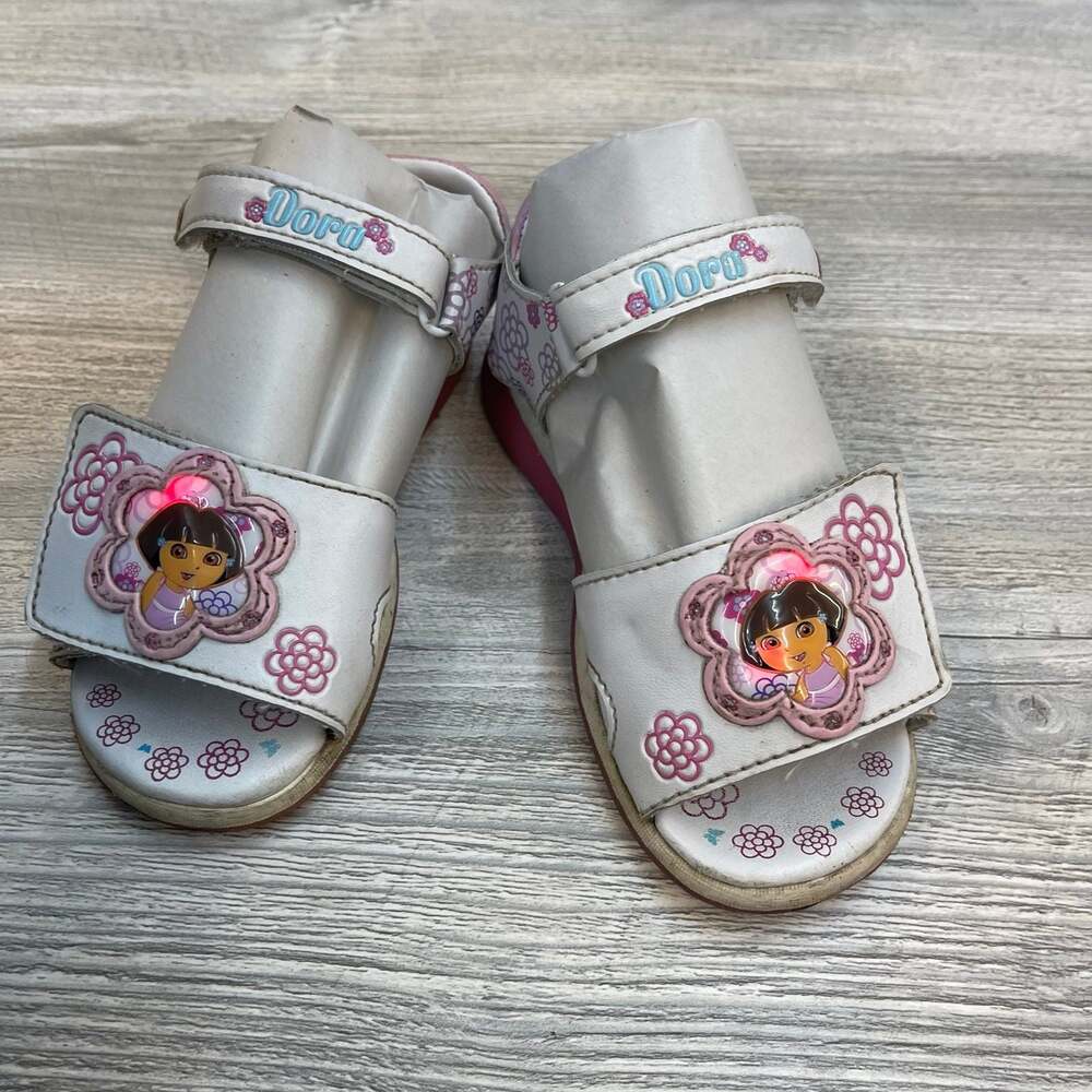 Y2K 2010 Vintage Dora the Explorer Girls Size 9 Sandals Light Up Character Vtg